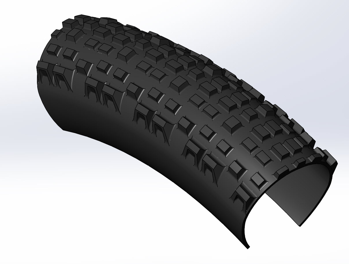 CAD illustration of a Surly Knard 27.5+ tire