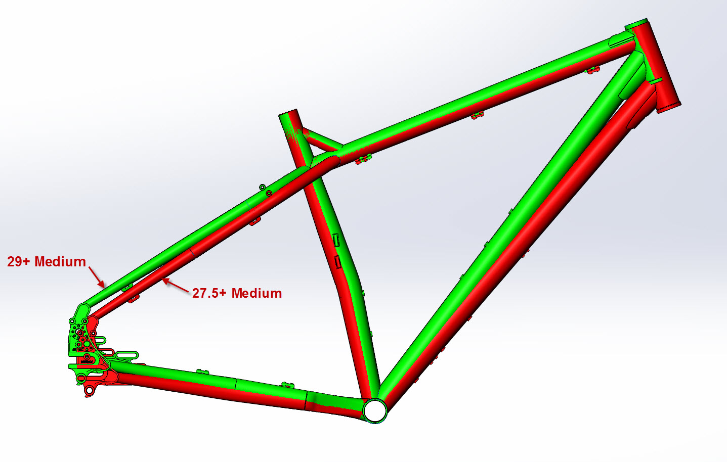 CAD Illustration of a Surly ECR bike frame