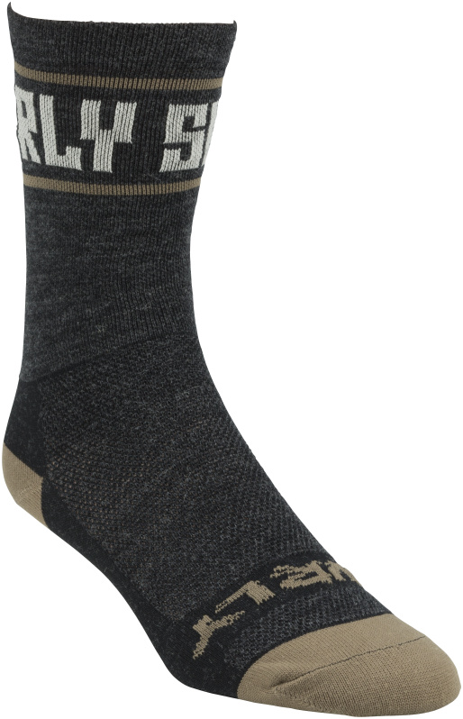 Surly Mid-High Sock - Gray, Black and Tan - Right Angled view