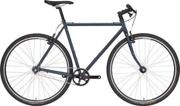 Surly Cross Check bike - dark blue - right side view with white background