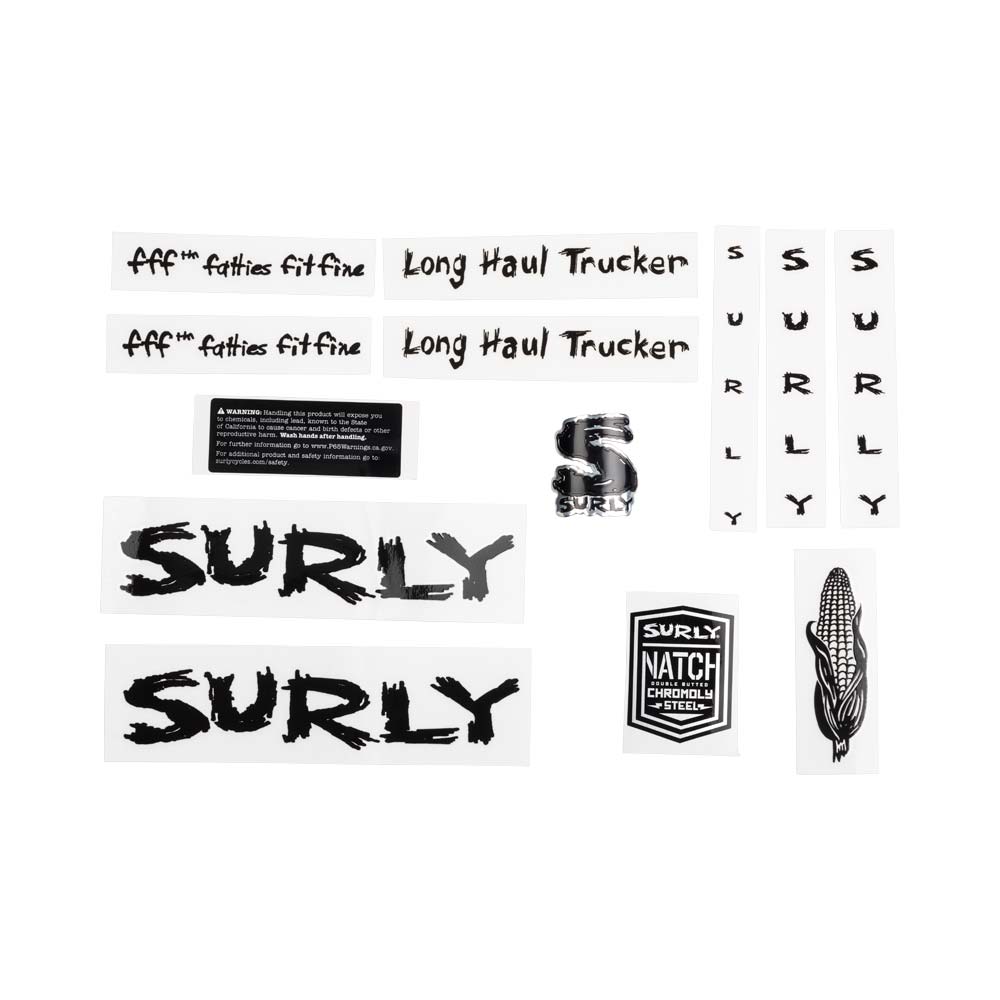 Surly Long Haul Trucker ステッカーセット、ブラック